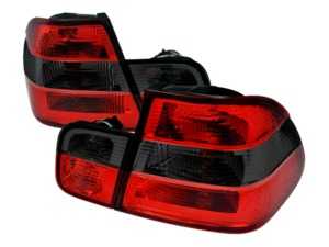 ES#3021565 - LTE464RGAPC - Spec-D Altezza Tail Light Set - Chrome Housing/Red & Smoke Lens - E46 Sedan - Come with 1 pair of chrome housing red/smoke lens tail lights - Spec-D Tuning - BMW