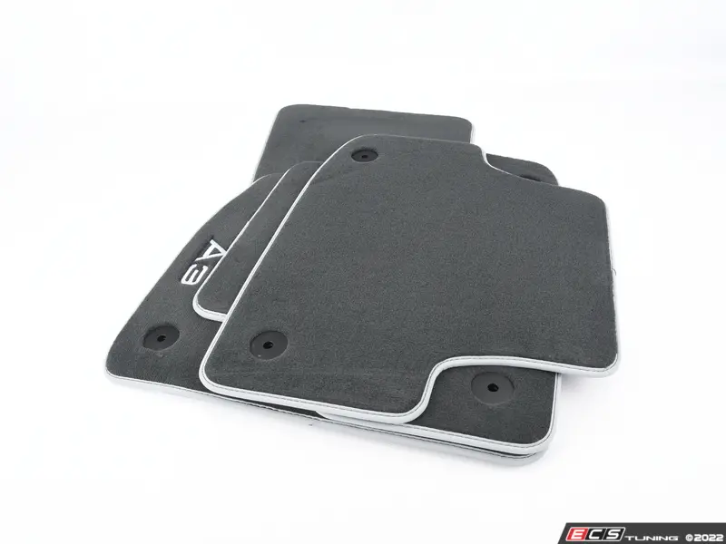Audi 4G1061270MNO Textilfußmatte Premium Vorne/Hinten, Schwarz/Silbergrau, 4 Stück
