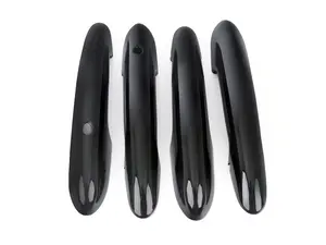 Door Handle Piano Black Cover - Set Of Four With Key/Lights 