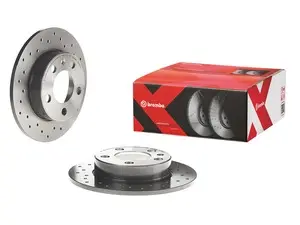Rear Cross Drilled UV Coated Brake Rotors - Pair (232x9)