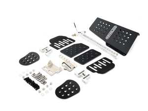 ES#2839166 - A121P2113BLKBLK - Rennline (Rev2) - 4PC Pedal Set - Perforated - Black Pedals / Black Extensions - Throttle, Clutch, Brake, and Dead Pedal - Rennline - Porsche
