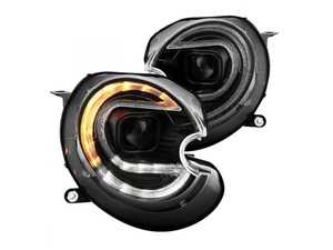 ES#4494196 - PR0-YD-MC07V2HID - Sequential Projector LED DRL HID Headlights F56 MINI SE LCI Style For R56-R59 - Pair     PRO-YD-MC07V2HIDSI-SBLB-BK - F56 MINI SE Prototype LCI+ Style Full LED DRL and Amber Turn Signal, Driver and Passenger Side **Only Fit for MINI with OEM Xenon Head Lights** - Spyder - MINI