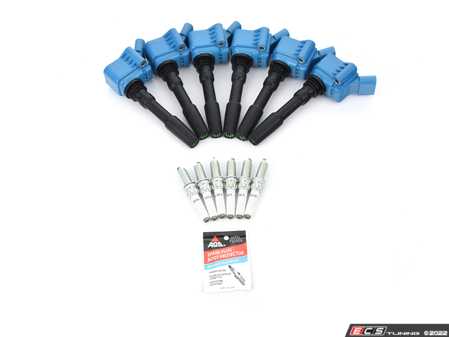 ES#4475295 - 06M905606F2KT - Performance Ignition Service Kit - Includes six Blue APR coil packs and OEM spark plugs to service your ignition system - Assembled By ECS - Audi