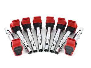 ES#4376587 - MS100208-8KT - APR Upgraded Ignition Coil - Red - Set of Eight - Designed to be a direct plug-and-play upgrade to factory coils, providing greater energy output, ensuring a stronger and more consistent spark! - APR - Audi