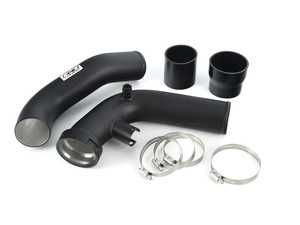ES#4428285 - 090758ECS09 - Intake Pipe Upgrade - Rear Section - Powdercoated Black - Connects the airbox to the turbo inlet - features all aluminum construction! - ECS - BMW MINI