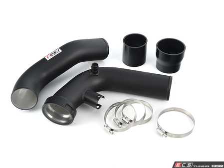 ES#4428285 - 090758ECS09 - Intake Pipe Upgrade - Rear Section - Powdercoated Black - Connects the airbox to the turbo inlet - features all aluminum construction! - ECS - BMW MINI