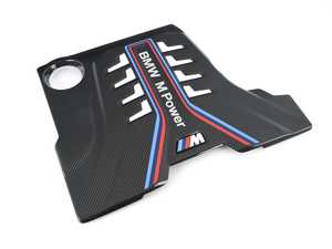 ES#3548415 - 11148058667 - M Performance Carbon Fiber Engine Cover - Upgrade the look of your engine bay with this carbon fiber engine cover! - Genuine BMW M Performance - BMW