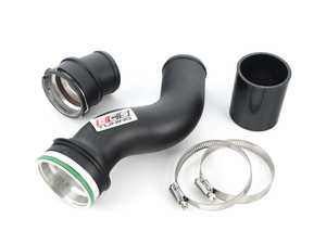 ES#4428294 - 090768ECS09 - N55 Turbo Outlet Boost Pipe - Powdercoated Black - Replaces your stock plastic boost pipe for improved flow and reliability - Connects the turbo outlet to the intercooler - ECS - BMW