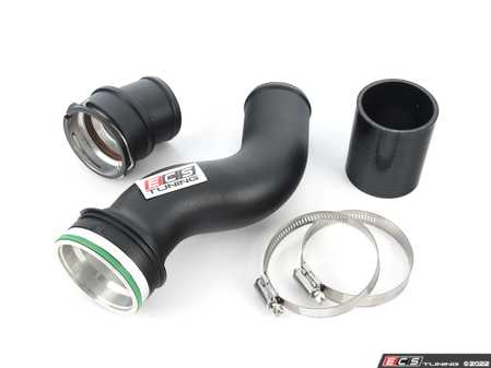 ES#4428294 - 090768ECS09 - N55 Turbo Outlet Boost Pipe - Powdercoated Black - Replaces your stock plastic boost pipe for improved flow and reliability - Connects the turbo outlet to the intercooler - ECS - BMW