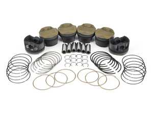 ES#4414318 - 930286135T - MAHLE Forged Piston Kit 87.25mm with Thermal Barrier Coating (TBC) - S54 - 3.2L - Replace the OE cast aluminum pistons with stronger forged MAHLE pistons. Includes Pistons, Rings, and hardware. - Mahle Motorsports - BMW