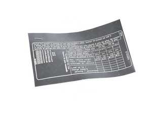 ES#185276 - 71246765664 - Tire Pressure Label - Genuine BMW - BMW