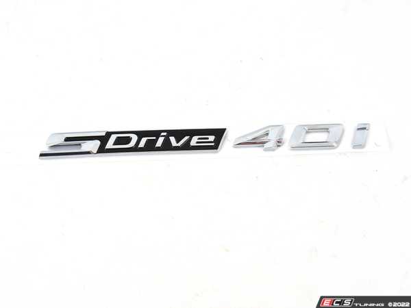 Genuine BMW - 51147436015 - Model Emblem - S-Drive 40I (51-14-7 