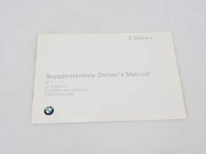 ES#13141 - 01419790007 - Suppl. Owner's Handbook US-English - Genuine BMW - BMW