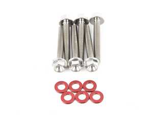 ES#4476331 - TI-M6X1X40-6RD - Titanium  3.0T/2.9T Ignition Coil Hardware Kit - Set Of Six Red Titanium Washers  - Replace your pesky OEM ignition coil tiedown studs with these titanium bolts! - ECS - Audi