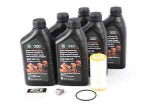 ES#4376396 - 06l115562bkt2KT - Genuine Oil Service Kit (0w-30)	 - Includes 0w-30 Genuine oil, filter and drain plug - Genuine Volkswagen Audi - Volkswagen