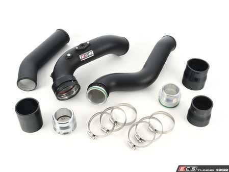 ES#4428248 - 090709ECS09 - N20 Charge Pipe & Boost Pipe Kit - Powdercoated Black - Replaces your stock plastic charge pipe and boost pipe for improved flow, horsepower, reliability! - ECS - BMW