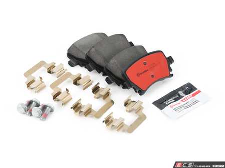 ES#4486099 - 3C0698451A - Premium Ceramic OE Equivalent Pad - Rear - Brembo NAO Ceramic pads are designed to deliver improved comfort and reduced pad wear - Brembo - Audi Volkswagen