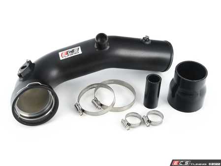 ES#4428293 - 090767ECS09 - N54 Charge Pipe Kit - Powdercoated Black - Replaces your stock plastic charge pipe for improved flow, horsepower, reliability! - ECS - BMW