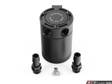 Mishimoto Compact 2-Port Baffled Oil Catch Can | BMW Multiple Fitments (MMBCC-N54-06CBE2) main image 1