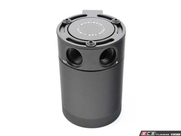 Mishimoto MMBCC-CBTHR-XLBK XL Compact Baffled Oil Catch Can, 3-Port, Black