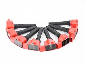 ES#4461220 - ms100219-8KT - APR Upgraded Ignition Coil - Red - Set Of Eight - Designed to be a direct plug-and-play upgrade to factory coils, providing greater energy output, ensuring a stronger and more consistent spark! - APR - Audi