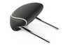 ES#3582758 - 52209808828 - Rear Headrest - Center  Lounge Leather Black / White  - Mount to the center seat in the rear - Genuine MINI - MINI
