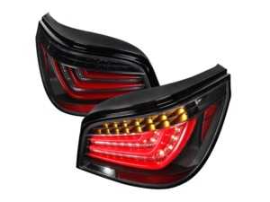 ES#4492534 - LTE6004JRLEDTM - Spec-D LED Tail Lights - Matte Black Housing/Clear Lens - E60 Pre LCI - Comes with 1 pair of matte black housing clear lens tail lights w/ red LED tube - Spec-D Tuning - BMW