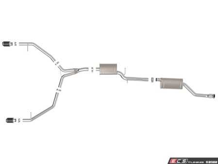 ES#4500320 - 49-36438-C - MACH Force-Xp Catback - Carbon Fiber Tips - This system produces a mild sound unleashing all available horsepower and torque! - AFE - Audi