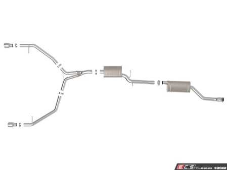 ES#4500322 - 49-36438-P - MACH Force-Xp Catback - Polished Tips - This system produces a mild sound unleashing all available horsepower and torque! - AFE - Audi
