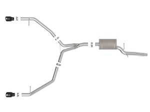 ES#4500325 - 49-36437-B - MACH Force-Xp Axle-Back - Black Tips - This system produces a mild sound unleashing all available horsepower and torque! - AFE - Audi