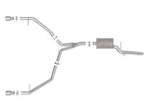 ES#4500328 - 49-36437-P - MACH Force-Xp Axle-Back - Polished Tips - This system produces a mild sound unleashing all available horsepower and torque! - AFE - Audi