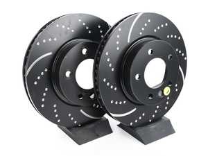 ES#521613 - GD1325 - Front GD Sport Rotors - Pair  (330x32)  - Upgrade to a slotted/dimpled rotor for improved braking - EBC - Volkswagen
