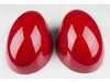 ES#4500420 - 51167030715R - Mirror Cap JCW Red - Set - Attaches to the front of the side mirror housing over the stock mirror cap, peel and stick - ECS - MINI