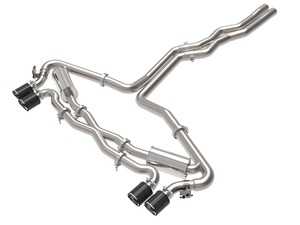 ES#4500557 - 49-36448-C - MACH Force-Xp Cat-Back Exhaust - Carbon Fiber Tips - This system produces a deep sound unleashing all available horsepower and torque! - AFE - Audi