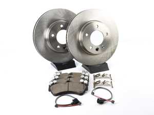 ES#3159172 - KOE4554 - Autospecialty OE Replacement Brake Kit - Front (330x32) - Stock replacement brake kit with hardware, featuring OE replacement brake rotors and ceramic pads - Power Stop - Volkswagen Porsche