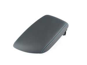ES#3144837 - 51168065464 - Arm Rest - Center - Leather - Black/Blue - Genuine BMW - BMW