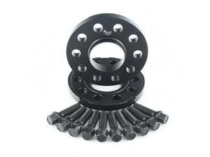 ES#4430400 - EMD-SPACER-15-66 - EMD Auto 15mm Wheel Spacers - Pair (With Bolts) - Manufactured out of high quality 6061-T6 aluminum, and black anodized for corrosion resistance - 5x112, 66.5 Center Bore - Emmanuele Design - Audi