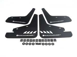 ES#4474235 - MF72-UR-BLK/WH - Rally Armor 20-21 Tesla Model Y UR Black Mud Flap w/ White Logo - Rally Armor - 