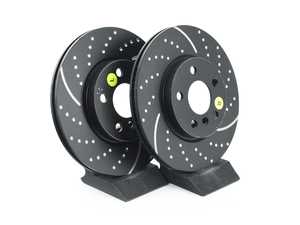 ES#3690633 - GD1998 - Front Brake Rotors EBC Slotted And Dimpled - Pair 11.57" (294x22) - Upgrade to a slotted / dimpled rotor for improved braking - EBC - MINI