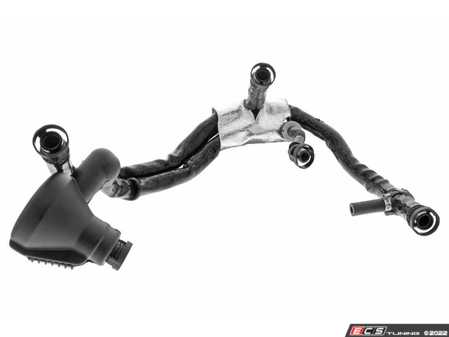 ES#3130040 - 078103235B - Pressure Control Valve (PCV) Assembly - Complete breather hose assembly that includes the PCV valve - Vaico - Audi