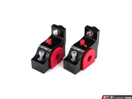 ES#4615730 - 016965LA - E30 Heavy Duty Rear Sway Bar Bracket Upgrade - Addresses issues with failure of weak stamped steel factory sway bar brackets when paired with heavy duty aftermarket sway bars. Includes polyurethane bushings. - ECS - BMW