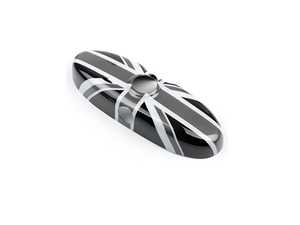 ES#4505042 - 51162148221 - Black Jack Cover Rearview Mirror  - Attaches to the back of the center mirror: manual dip or auto dip - ECS - MINI