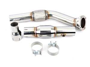 ES#2862901 - CTSEXHDP0002CAT - 3" High Flow Downpipe with catalytic converter - T304 Mandrel bent stainless steel Tubing - CTS - Volkswagen
