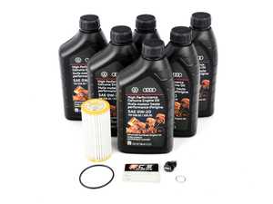 ES#4445999 - 06l115562b2KT - Genuine Oil Service Kit (0W-20) - With Magnetic Drain Plug - Includes 0W-20 Genuine oil, filter, and ECS Magnetic Drain Plug - Assembled By ECS - Volkswagen