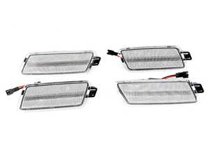 ES#4492323 - 000050LA25-01 - C7 A7 LED Front & Rear Bumper Side Marker Set - Clear - Bumper-mounted LED side markers to replace your factory amber units - ZiZa - Audi