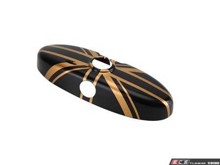 ES#4505116 - 822523368492 - Gold Jack Cover Rearview Mirror - Attaches to the back of the center mirror: manual dip or auto dip - ECS - MINI