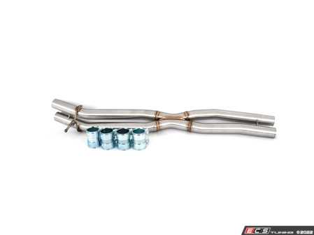ES#4505093 - 016330la01KT - Touareg 3 VR6 3.6L Resonator Delete X-Pipe  - Enhance the exhaust note on your stock exhaust system with our ECS Resonator Delete X-Pipe Kit! - ECS - Volkswagen