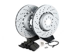ES#3448778 - 34112284969KT7 - Front Performance Brake Service Kit - Includes brand new OEM rotors with Hawk HPS 5.0 brake pads. - Assembled By ECS - BMW