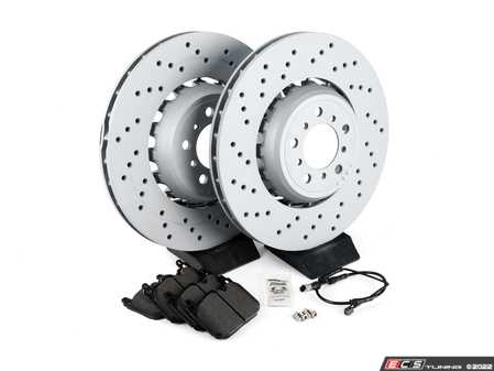 ES#3448778 - 34112284969KT7 - Front Performance Brake Service Kit - Includes brand new OEM rotors with Hawk HPS 5.0 brake pads. - Assembled By ECS - BMW