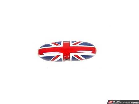 ES#4505196 - 51160398500 - Union Jack Cover Rearview Mirror - Attaches to the back of the center mirror, Manual dip - ECS - MINI